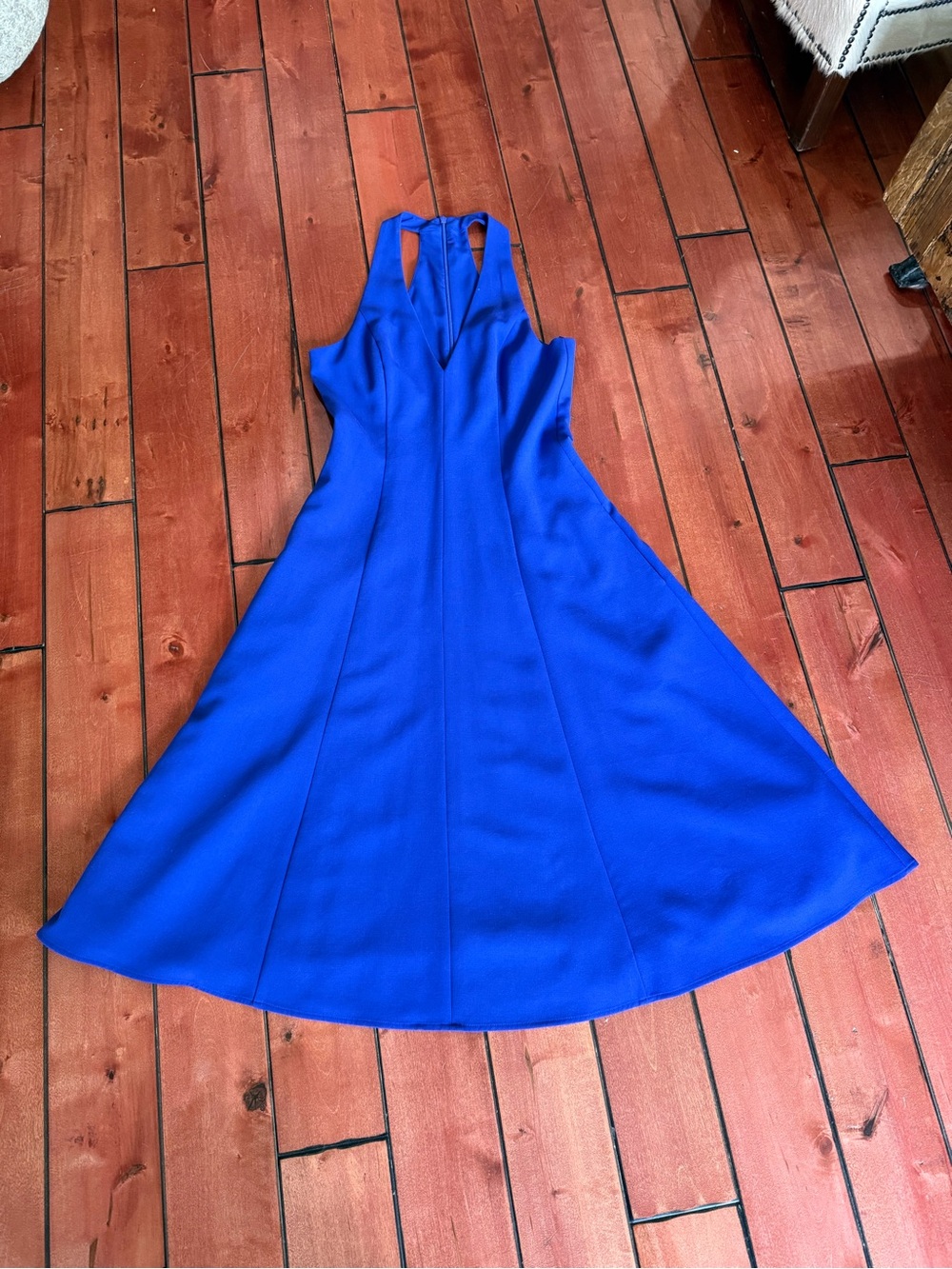 Black Halo Vibrant Cobalt Blue Midi Dress